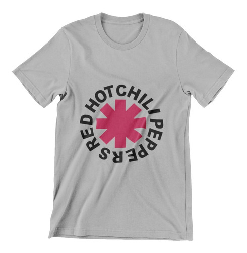 Polera Unisex Red Hot Chili Peppers Logo Algodon Estampado