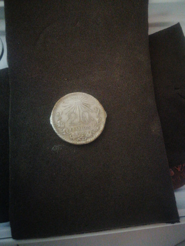 Moneda 20 Centavos De Plata 1940 Con Error De Acuñación 