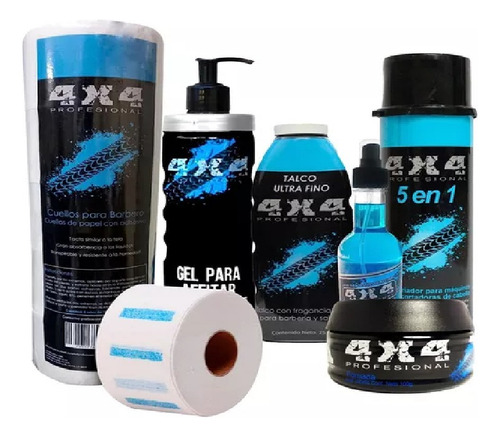 Kit Insumos Corte Afeitado Combo Barber 4x4 Profesional