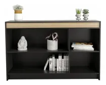 Comprar Comoda Mueble De Apoyo Moderno Bahiut Rack De Tv Melamina Color Combinado Negro Con Olmo Finlandes