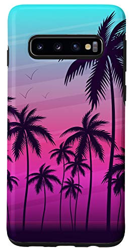 Funda Para Galaxy S10 Palm Trees Sunset - Plastico