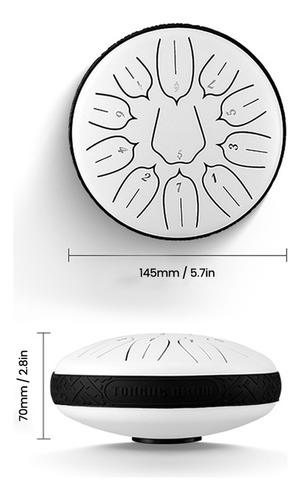 Steel Tongue Drum 11 Tons D-key Pan Hand Instruments Musicai