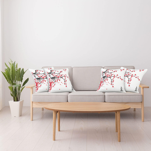 Ambesonne Nature Throw Cushion Cushion Case Pack Of 4, Sakur