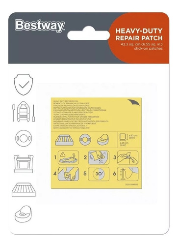 Pack De 10 Parche Reparación Bestway Inflables De Todo Tipo