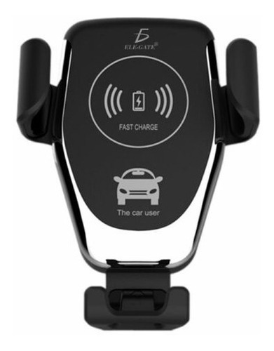 Soporte De Auto Con Cargador Inalámbrico Carga Rápida De 10w Negro