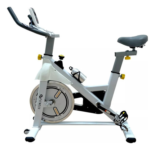 Bicicleta Ergométrica Spinning 10kg Força Inércia Academia Cor Branco