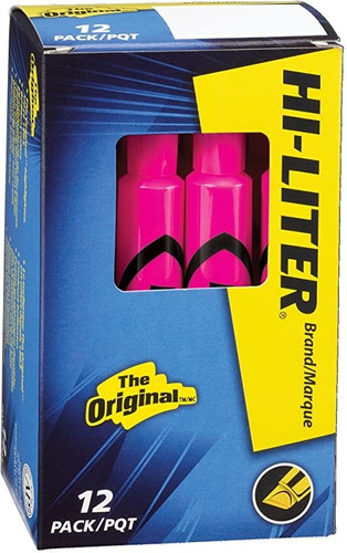 Hi-liter Estilo, Fluorescente Rosa, Caja De 12 (24010)