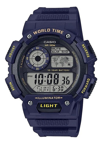 Reloj Casio Ae-1400wh-2av Crono-alarma 100m Sumergible Local
