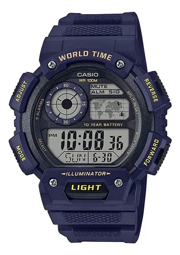 comprar Reloj Casio Ae-1400wh-2av Crono-alarma 100m Sumergible Local
