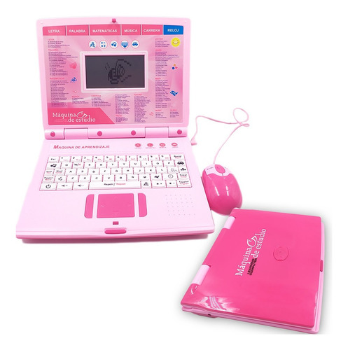 Computador Didáctico Inftantil Juguete 130 Funciones Color Rosa