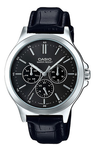 Reloj Casio Elegante De Hombre Mtp-v300l-1a Cuero Multifunc