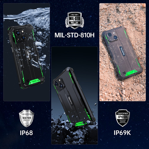 Oukitel Wp32pro Teléfono Celular Inteligente Dual Sim 24(6+18)+256gb Expansión De 1tb 6300mah 6.0in Hd Ip69k Impermeable Rugged Smartphone Faceid/nfc