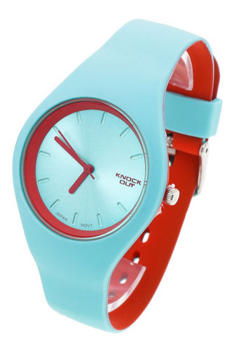 Reloj Knock Out Mujer 8470 Silicona Wr Bicolor Colores