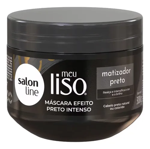 Máscara Meu Liso Matizador Preto Salon Line 300g