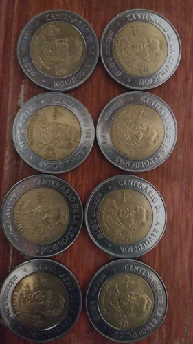 Monedas De 5 Pesos De La Independencia Y De La Revolución