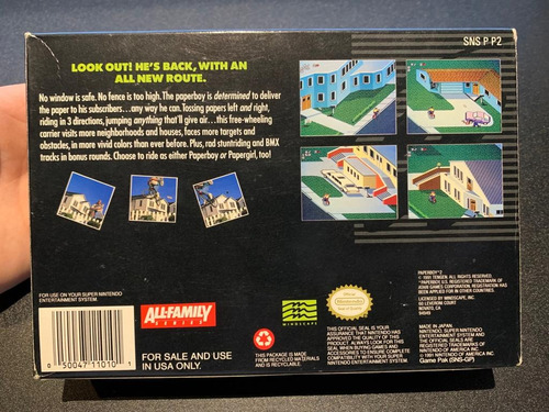 Paperboy 2 Super Nintendo Snes (Usado)