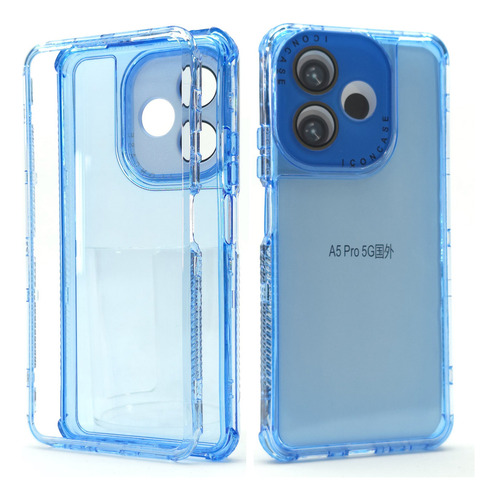Funda 3 En 1 Para Oppo A5 Pro 5g Case Protector 360 Uso Rudo Rainbow Dream - Azul Oppo A5 Pro 5g