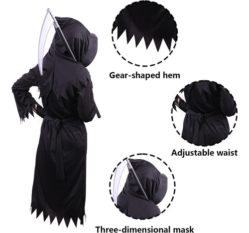 Disfraz De Esiaphia Grim Reaper, Disfraz De Halloween, 7 Pie