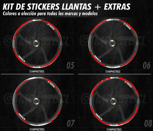 Stickers Para Llantas Todos Los Colores Yamaha Fz 2.0 Fz 150