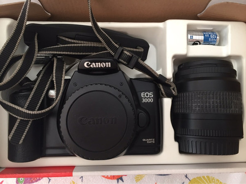 Canon Eos 3000 Qd Kit + Speedlite 200e Como Nueva (Usado)