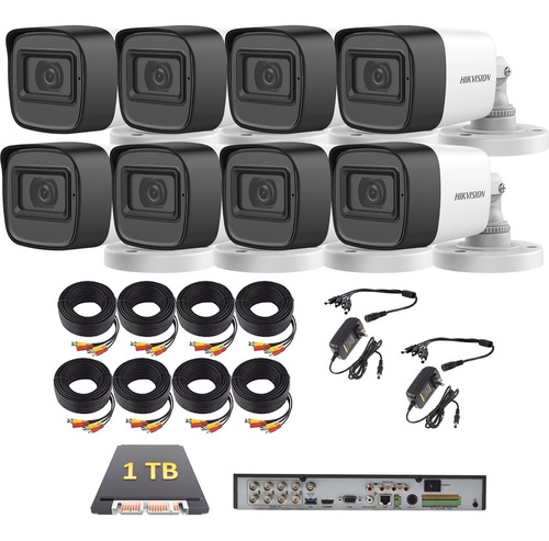 Kit Circuito Cerrado 8 Cámaras 5 Mp Cctv Disco Duro 1 Tb