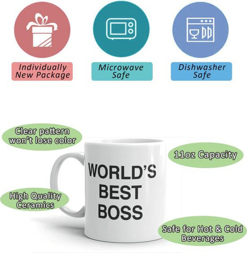 Taza Del Mejor Jefe Del Mundo, Taza De Café De La Oficina, D