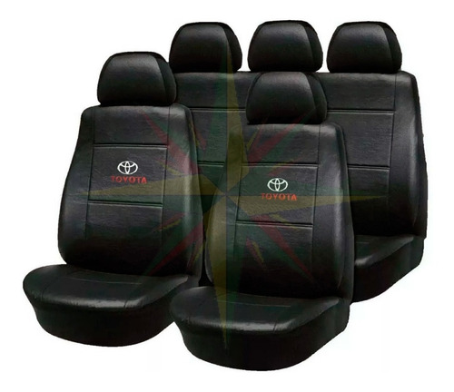 Imagen 1 de 4 de Funda Cubre Asiento Cuero Toyota Etios Corolla Hilux ( Juego Completo )