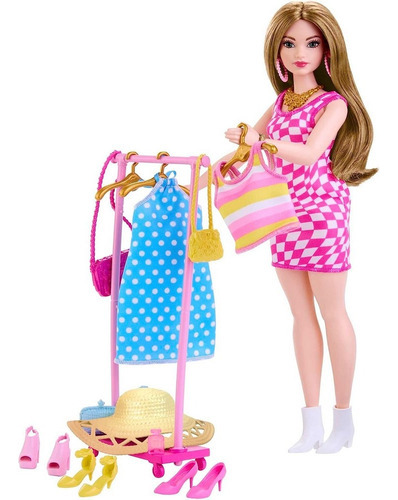 Imagen 4 de 6 de Muñeca Barbie Estilista Y Closet A La Moda