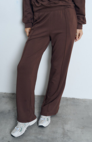 Pantalón Palazzo Mujer Maitry Jeans Wide Leg Terry Jogger