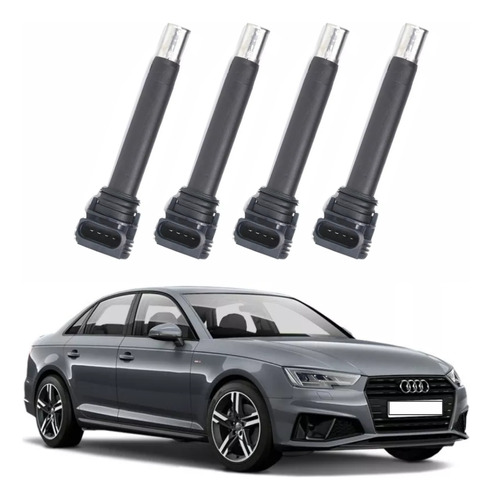 Kit 4 Bobinas Ignição Audi A4 2.0 Tfsi 2014 2015 Bosch