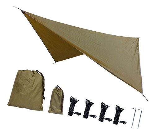 Toldo Para Hamaca De Lona Para Acampar, Fácil De Caqui