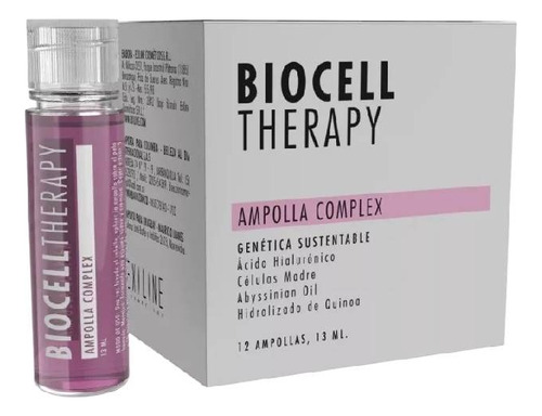 Biocell Therapy X 12 Ampollas Reparadora Cabello Dañado 13ml