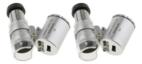 Paquete De 2 Unidades De 60 Microscopios Mini Lupa Diamond L