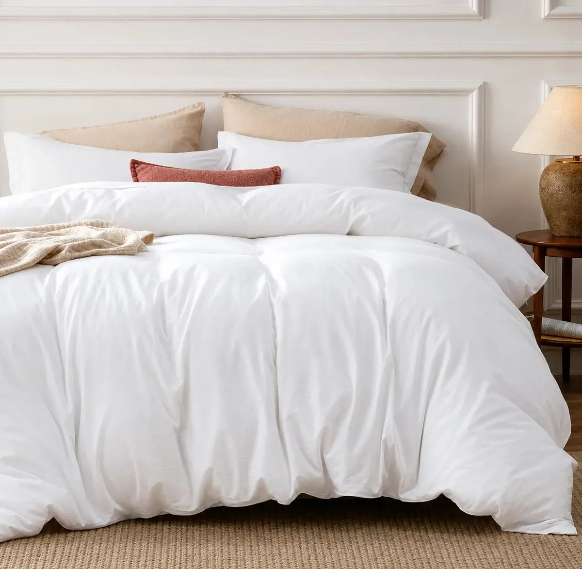 Capa De Edredom Duvet King 400 Fios 100% Algodão Premium Branco