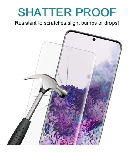 Imagen 5 de 8 de Vidrio Templado Samsung S20 Ultra Curvo 3d Anti Impactos