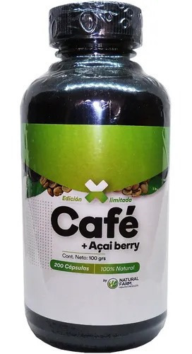 Cafe Verde + Acai Berry Nf 200 Capsulas + Shaker.  Quemador
