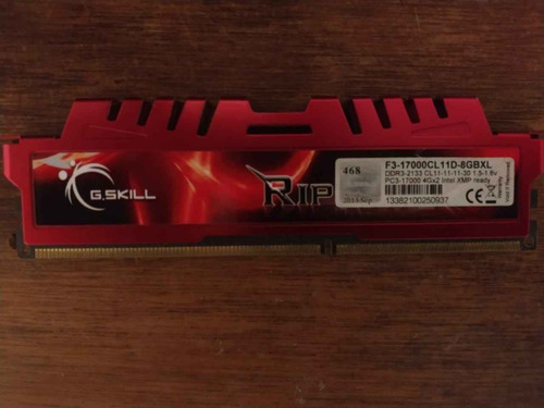 Imagem 2 de 3 de Memorias Gamer Ddr3 Gskill Ripjaws Xseries 8gb (2x 4gb Cada)
