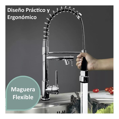 Grifo Giratorio De 360 Grados Para Cocina Plateado