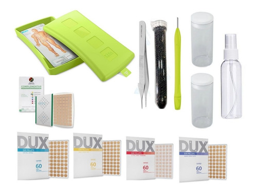 Imagem 1 de 6 de Kit Acupuntura Auriculoterapia Completo Dux 12 Peças