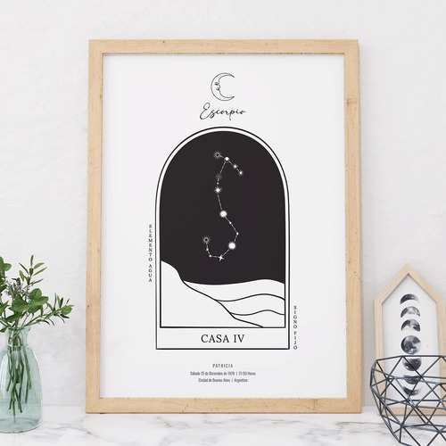 Constelación Signo Sol Luna Ascendente Carta Natal + Envío!