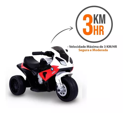 Mini Moto Elétrica Infantil 6v Bmw S1000rr Vermelha Criança