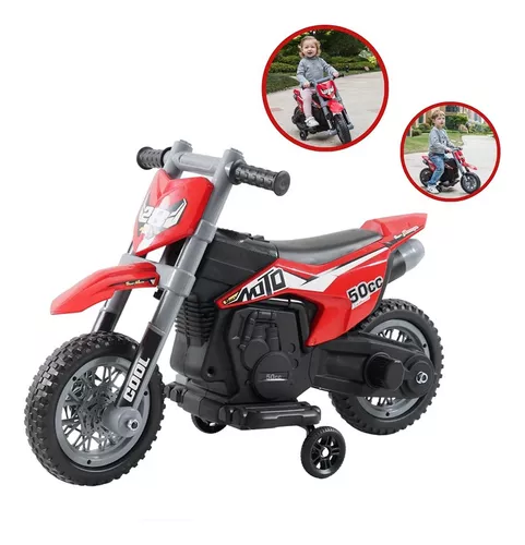 Mini Moto Eletrica Infantil Moto Cross 6v Com Luz E Som