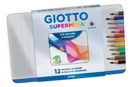 Lapices Supermina Lata X12 Colores Giotto