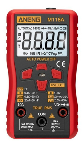 Tester Multimetro Digital Autorango  Incluye Bateria Y Cable
