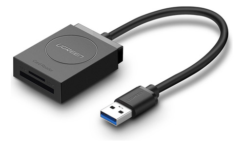 Adaptador Ugreen Cr127 Usb 3.0 P Micro Sd E Sd Preto