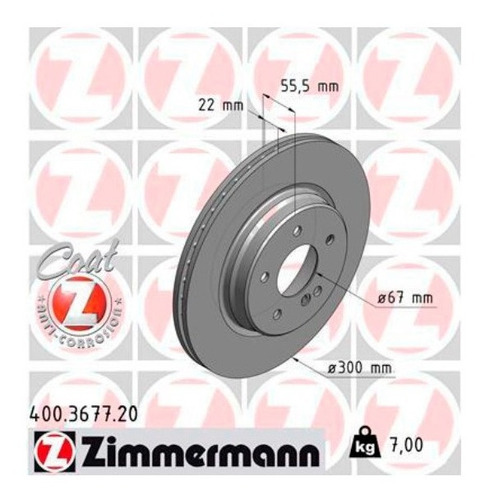 Par Disco De Freio Tras. Mercedes E 430 1997-2003 W210