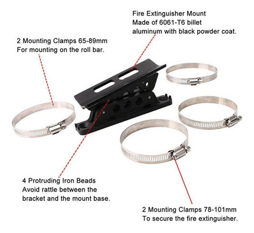 4.18 Soporte Para Extintor Con Accesorios Para Extintor De