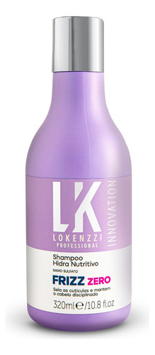 Shampoo Hidra Nutritivo Frizz Zero Lokenzzi 320ml Lançamento