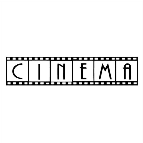 Adesivo De Parede 41x190cm - Cinema Letreiro Vintage Cinema