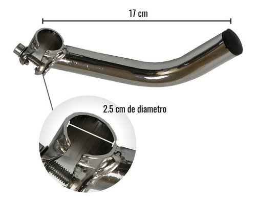 Cuernos Descansabrazos Para Manubrio Bicicleta Onzas Cromado